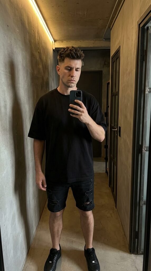 Jorts Outfit Idea Men Baggy Shirt Your New Go-To Look 5 Jorts Outfit Idea Men Baggy Shirt Your New Go-To Look