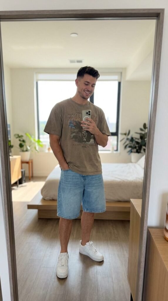 5 Baggy Blue Jorts Outfit Ideas for Men That Actually Look Good