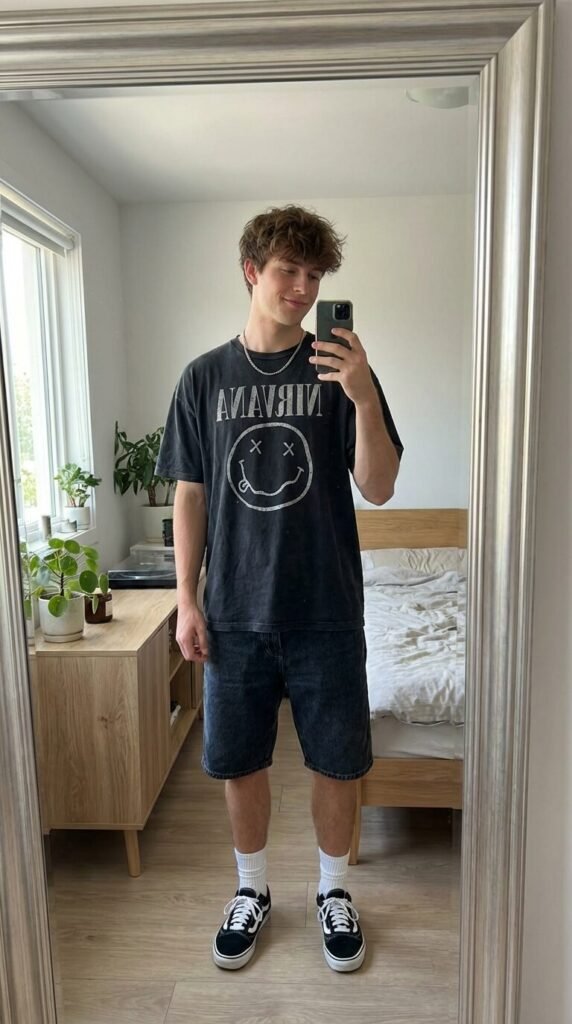 Baggy Jorts Are Back 5 Fresh 90s Outfits for Modern Men 2 Baggy Jorts Are Back 5 Fresh 90s Outfits for Modern Men