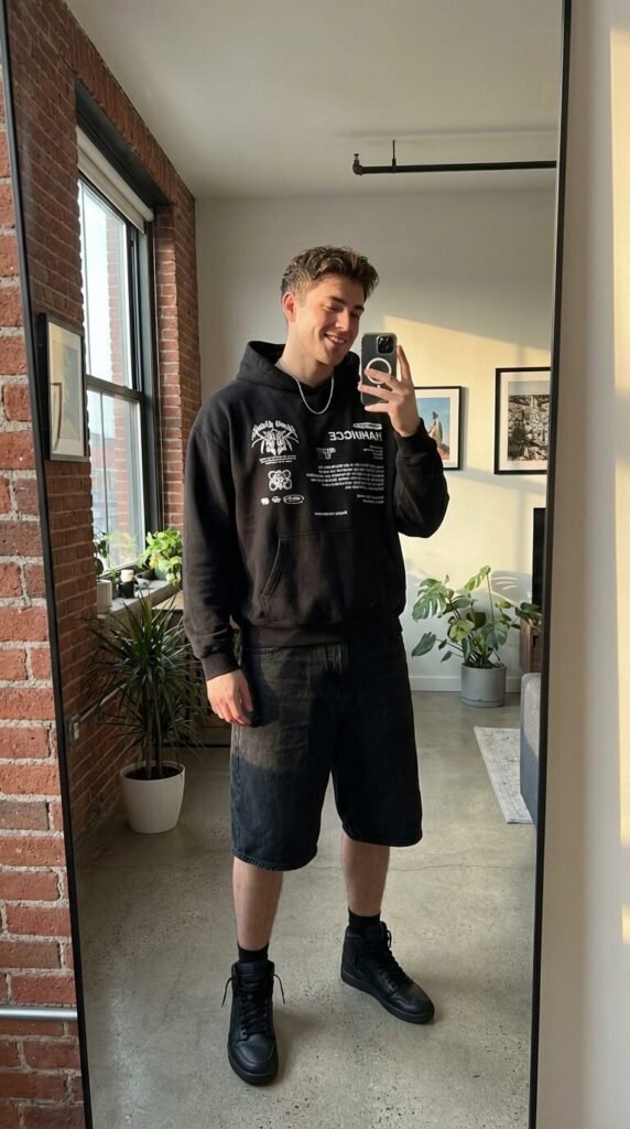 7 Fresh Black Baggy Jorts Outfits Men Need This Season 4 7 Fresh Black Baggy Jorts Outfits Men Need This Season