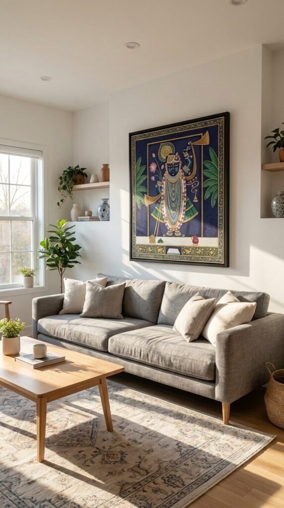7 Ways to Use Traditional Indian Wall Art in Your Modern Living Room 2 7 Ways to Use Traditional Indian Wall Art in Your Modern Living Room