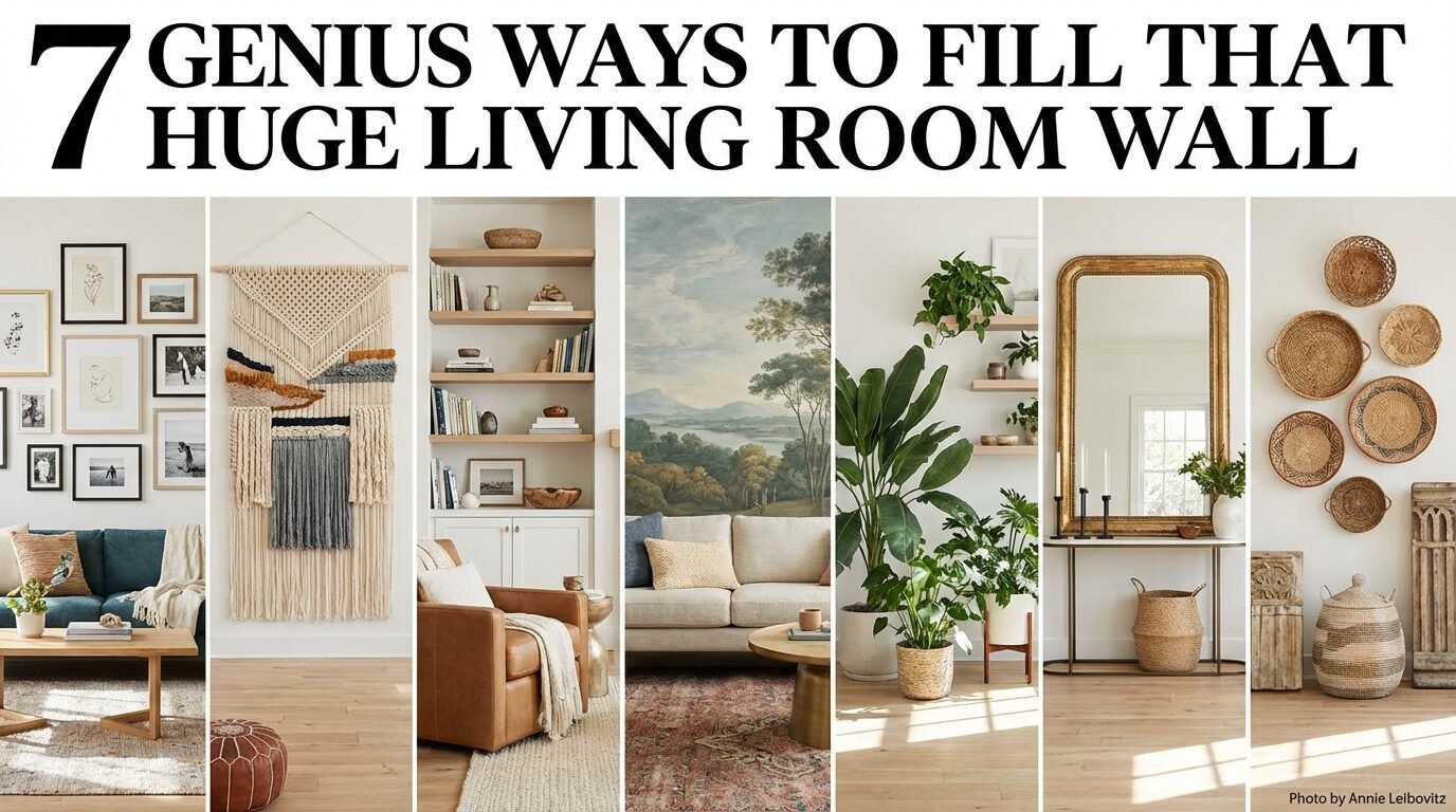 7 Genius Ways to Fill That Huge Living Room Wall