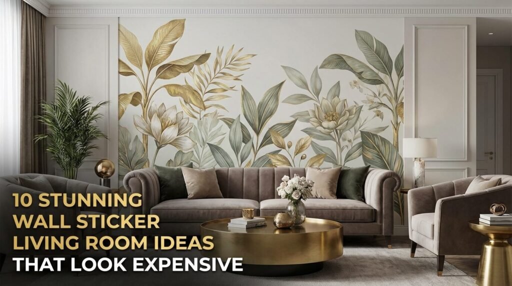 10 Stunning Wall Sticker Living Room Ideas That Look Expensive