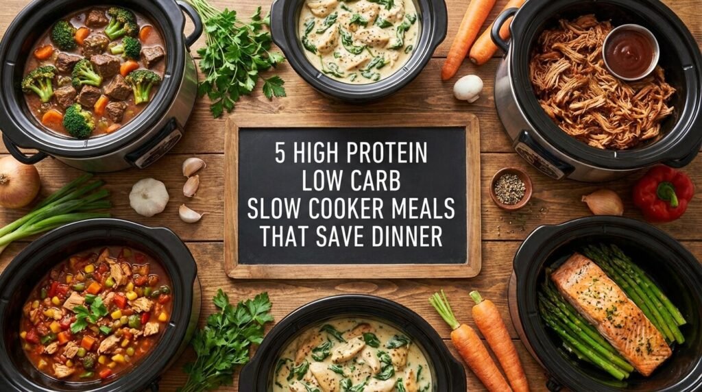 5 High Protein Low Carb Slow Cooker Meals That Save Dinner
