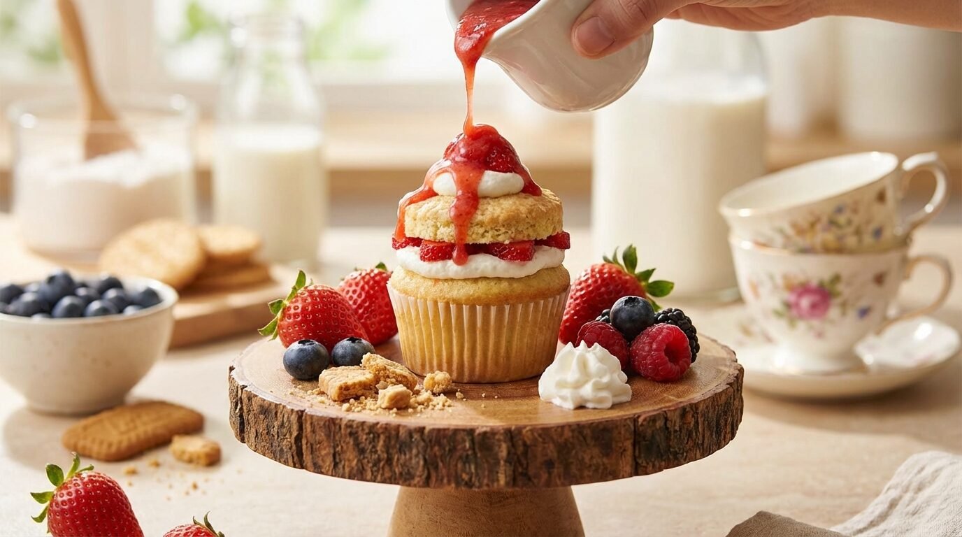 The Only Strawberry Shortcake Cupcake Recipe You Need 1 The Only Strawberry Shortcake Cupcake Recipe You Need