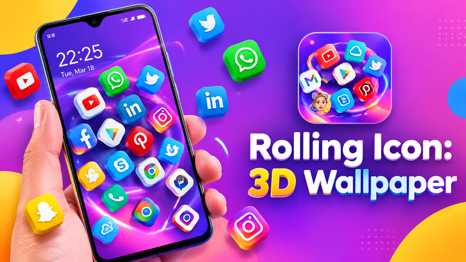 Rolling Icon: 3D Wallpaper Review – Add Motion and 3D Effects to Your Home Screen